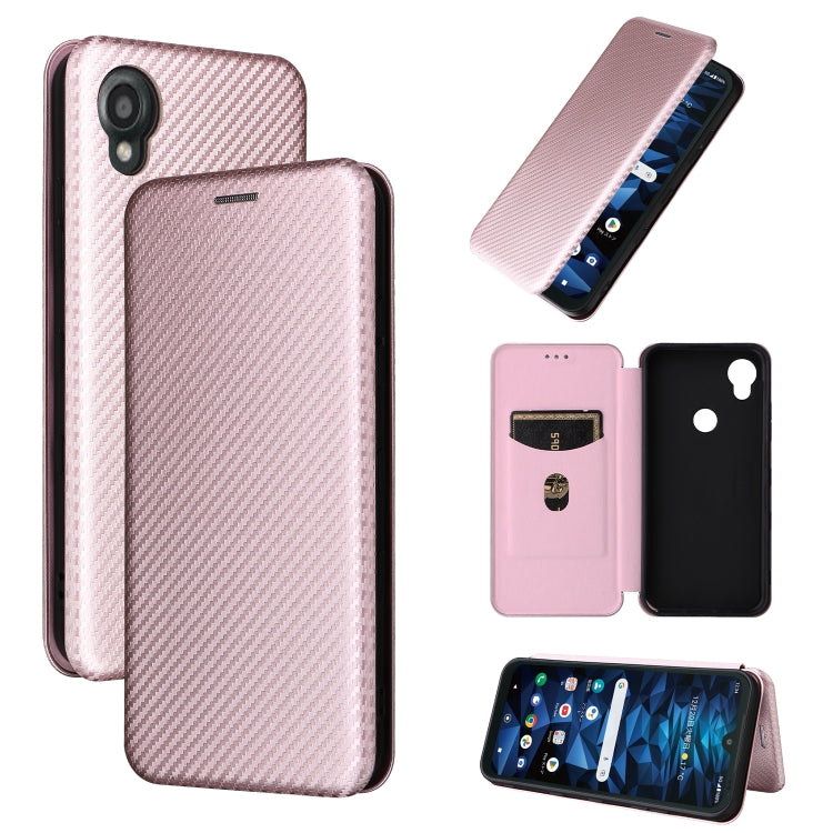 For Kyocera Digno SX3 KYG02 Carbon Fiber Texture Flip Leather Phone Case