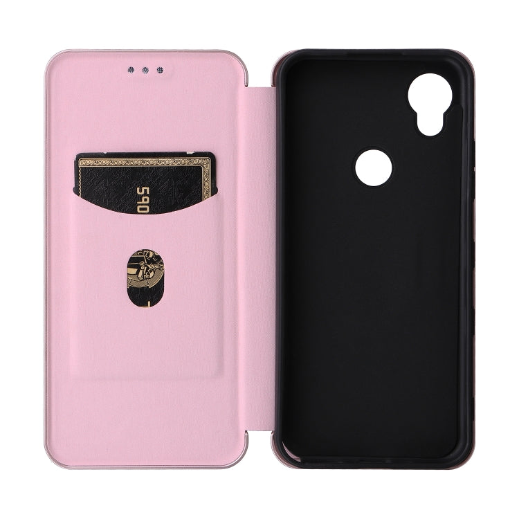 For Kyocera Digno SX3 KYG02 Carbon Fiber Texture Flip Leather Phone Case