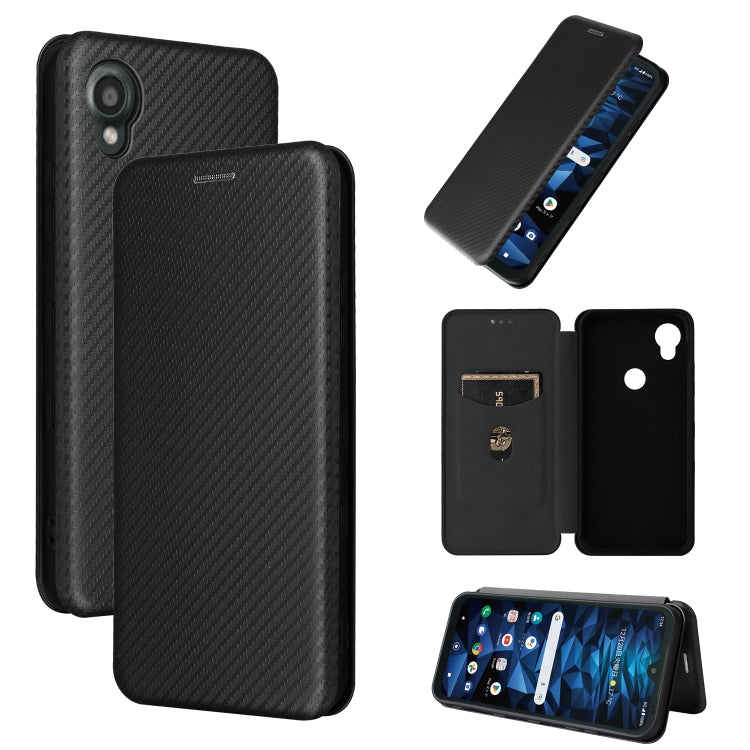 For Kyocera Digno SX3 KYG02 Carbon Fiber Texture Flip Leather Phone Case