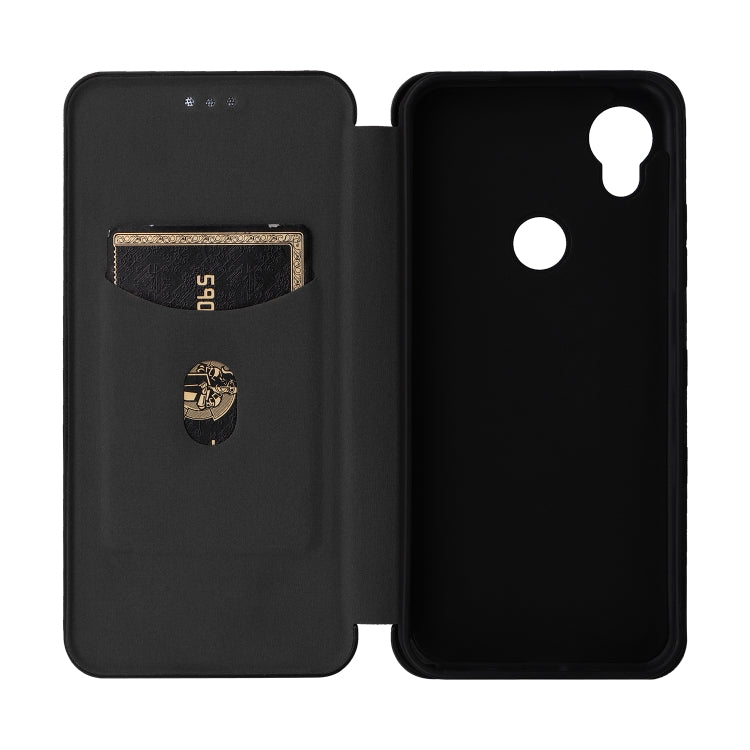 For Kyocera Digno SX3 KYG02 Carbon Fiber Texture Flip Leather Phone Case