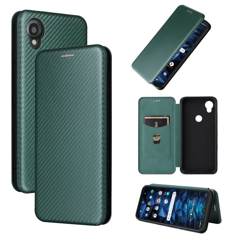 For Kyocera Digno SX3 KYG02 Carbon Fiber Texture Flip Leather Phone Case