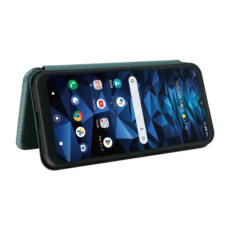 For Kyocera Digno SX3 KYG02 Carbon Fiber Texture Flip Leather Phone Case