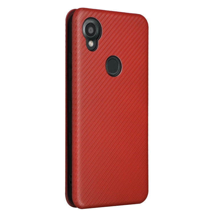 For Kyocera Digno SX3 KYG02 Carbon Fiber Texture Flip Leather Phone Case