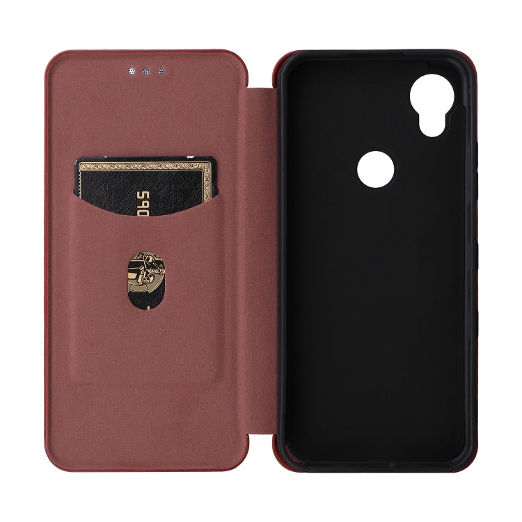 For Kyocera Digno SX3 KYG02 Carbon Fiber Texture Flip Leather Phone Case