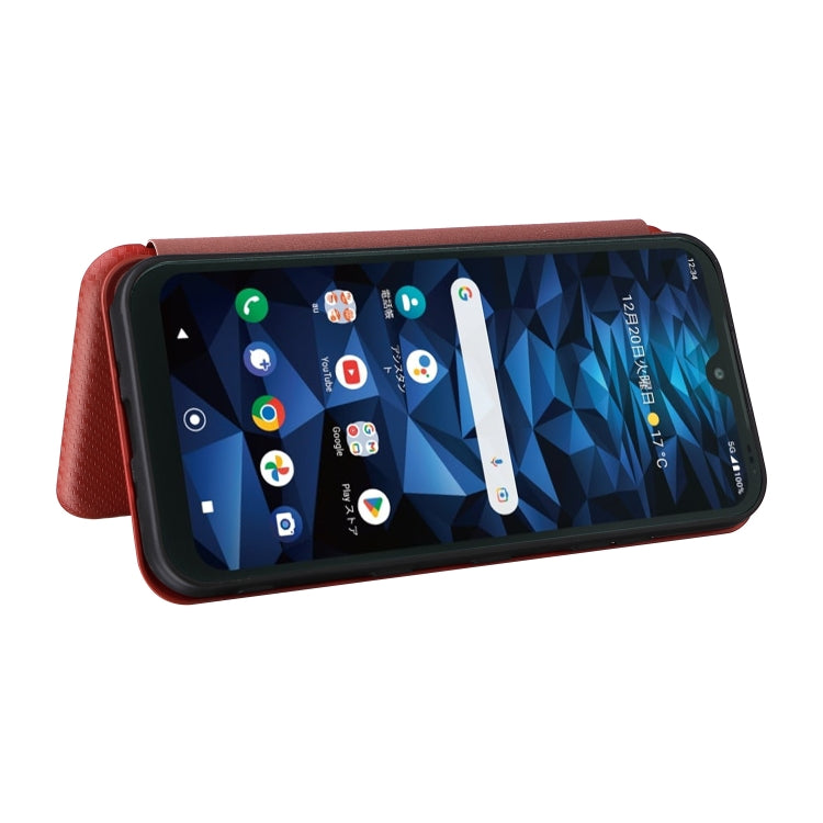 For Kyocera Digno SX3 KYG02 Carbon Fiber Texture Flip Leather Phone Case