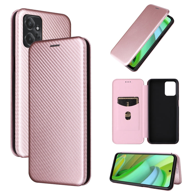 For Motorola Moto G Power 2023 Carbon Fiber Texture Flip Leather Phone Case