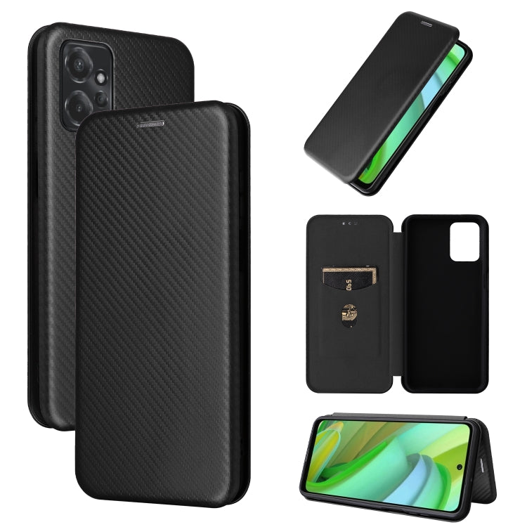 For Motorola Moto G Power 2023 Carbon Fiber Texture Flip Leather Phone Case