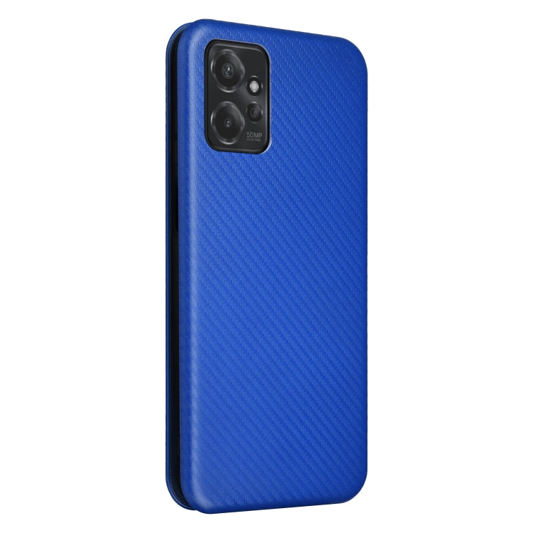 For Motorola Moto G Power 2023 Carbon Fiber Texture Flip Leather Phone Case