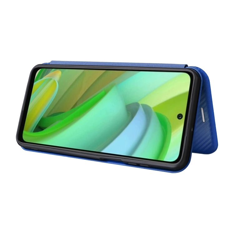 For Motorola Moto G Power 2023 Carbon Fiber Texture Flip Leather Phone Case