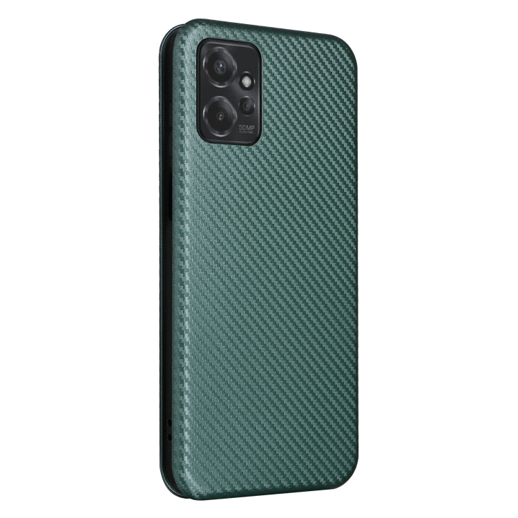 For Motorola Moto G Power 2023 Carbon Fiber Texture Flip Leather Phone Case