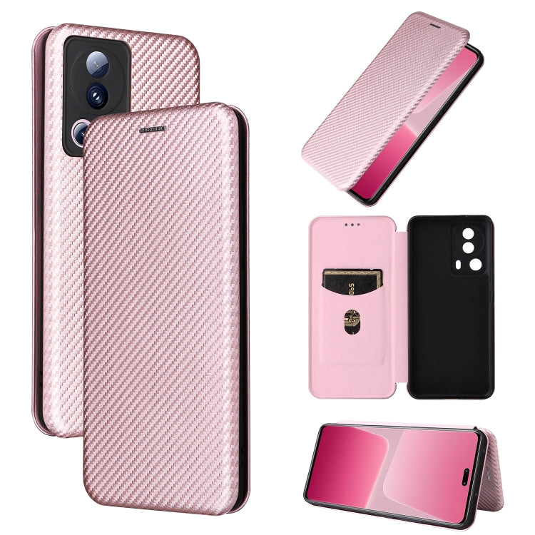 For Xiaomi 13 Lite Carbon Fiber Texture Flip Leather Phone Case