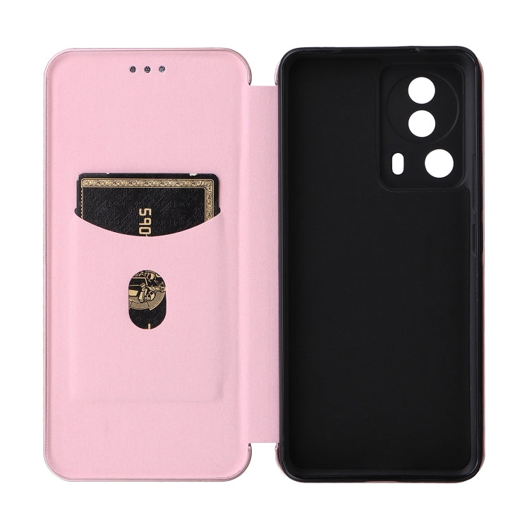 For Xiaomi 13 Lite Carbon Fiber Texture Flip Leather Phone Case