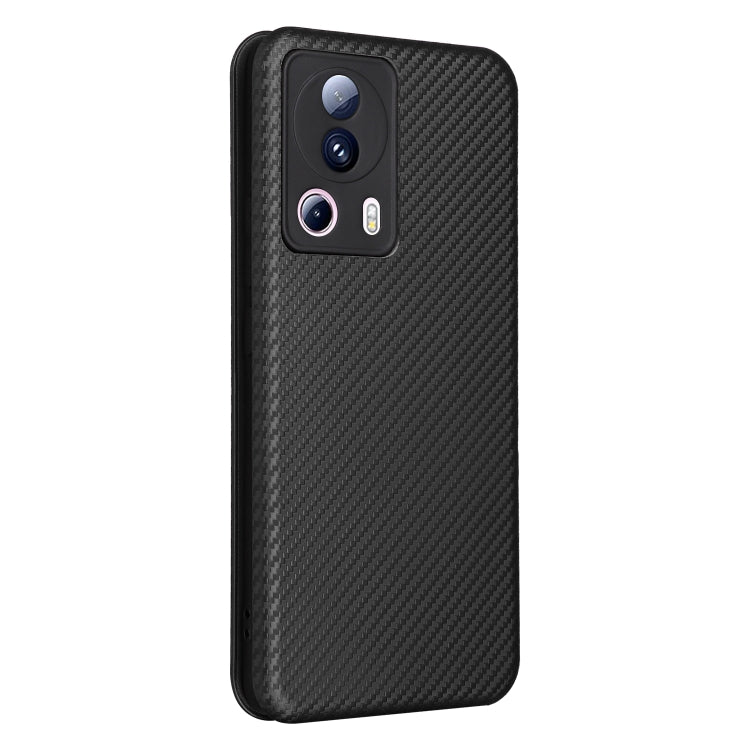 For Xiaomi 13 Lite Carbon Fiber Texture Flip Leather Phone Case
