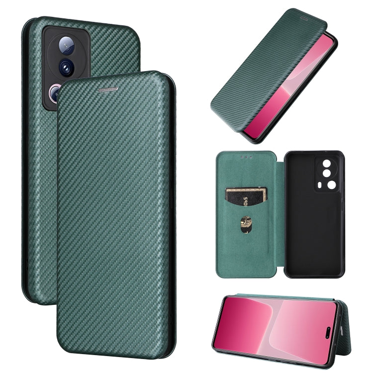 For Xiaomi 13 Lite Carbon Fiber Texture Flip Leather Phone Case