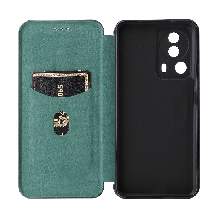 For Xiaomi 13 Lite Carbon Fiber Texture Flip Leather Phone Case