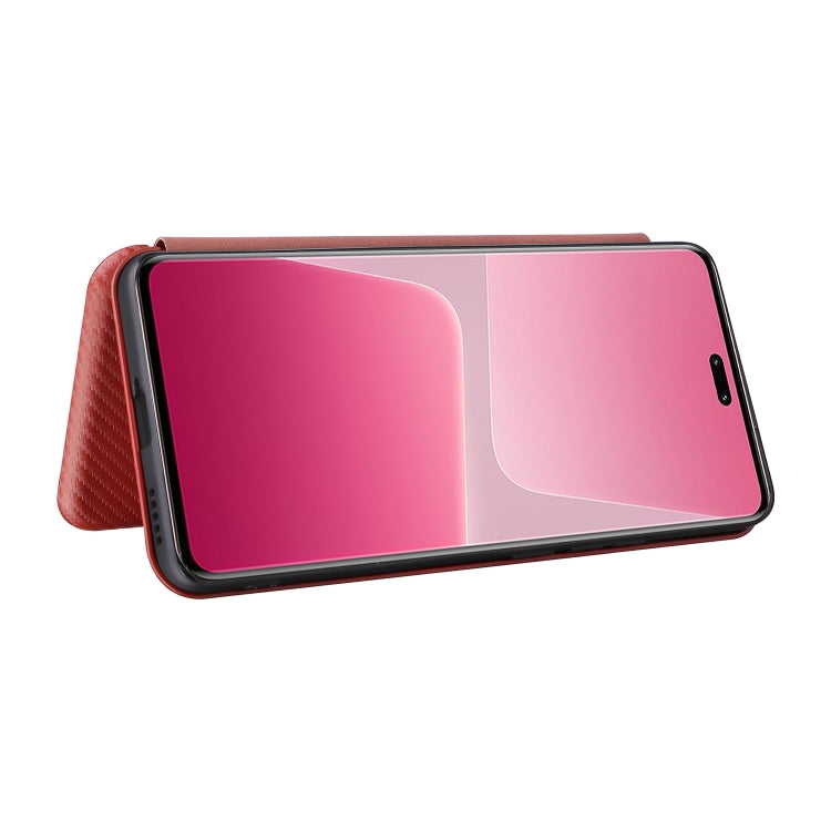 For Xiaomi 13 Lite Carbon Fiber Texture Flip Leather Phone Case