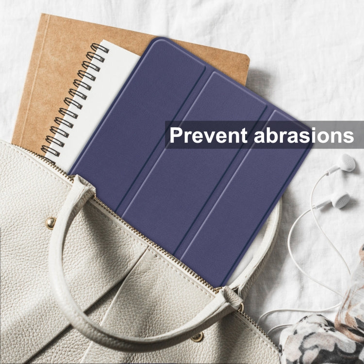 For Blackview Oscal Pad 10 Custer Pure Color 3-Fold Holder Smart Leather Tablet Case