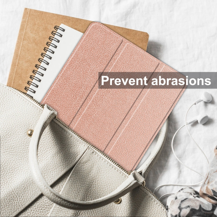 For Blackview Oscal Pad 10 Custer Pure Color 3-Fold Holder Smart Leather Tablet Case