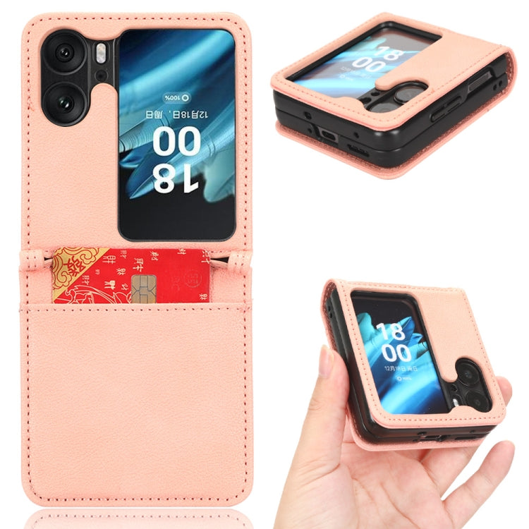 For OPPO Find N2 Flip Lambskin Leather Phone Case
