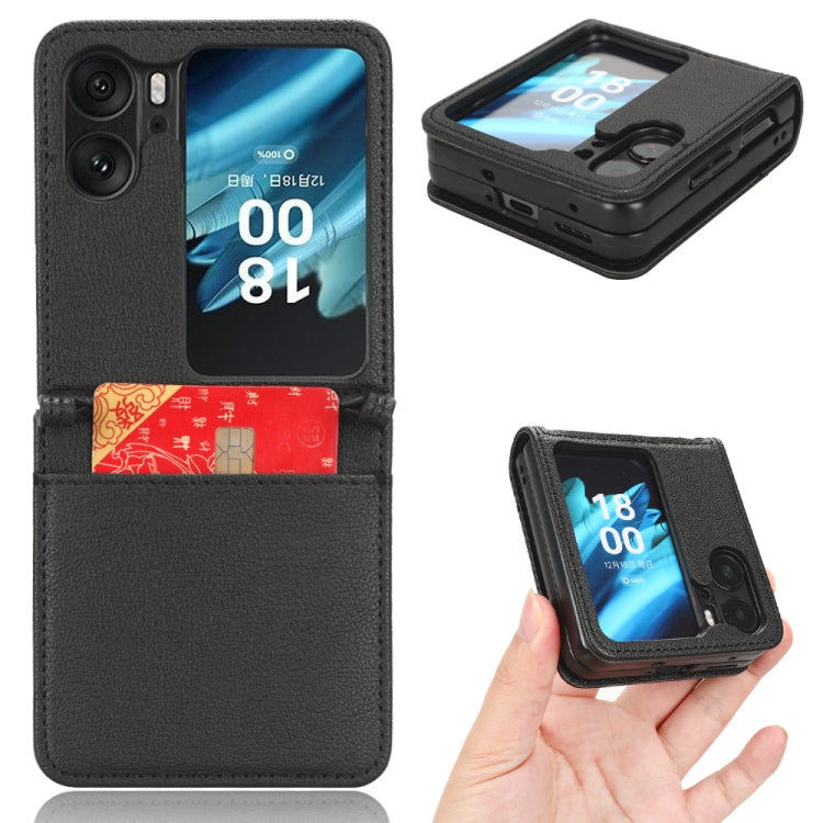For OPPO Find N2 Flip Lambskin Leather Phone Case