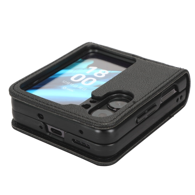 For OPPO Find N2 Flip Lambskin Leather Phone Case