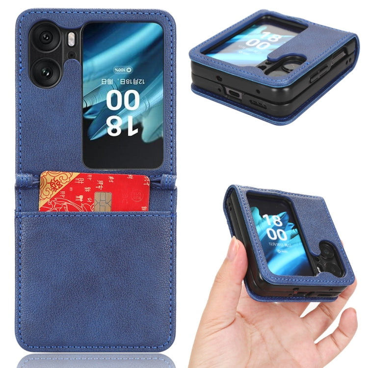 For OPPO Find N2 Flip Lambskin Leather Phone Case