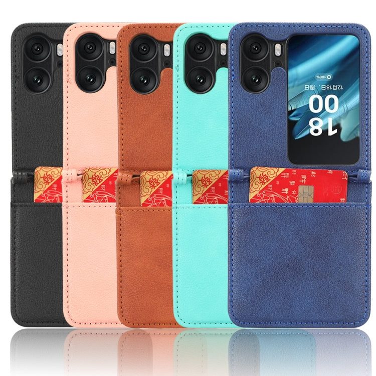 For OPPO Find N2 Flip Lambskin Leather Phone Case
