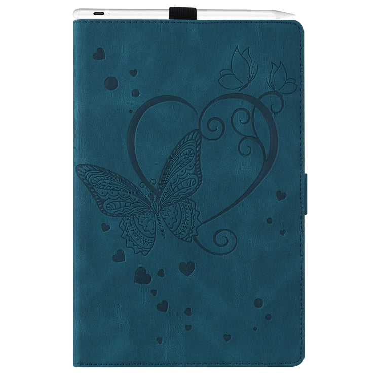 For Amazon Kindle Fire 7 2022 Love Butterfly Pattern Leather Tablet Case with Holder & Sleep