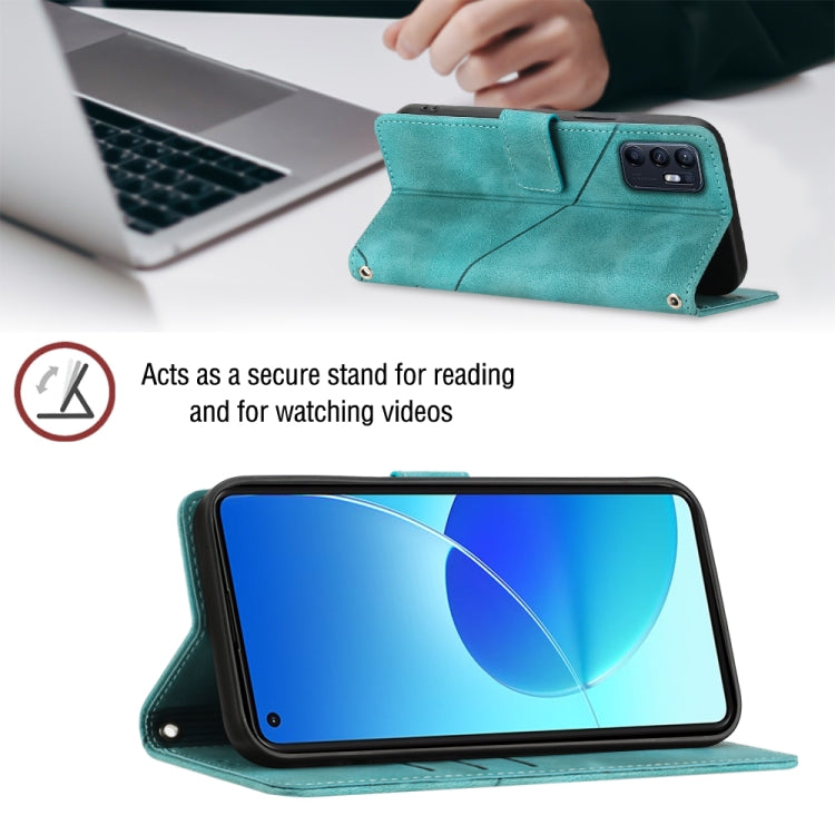 For OPPO Reno6 5G Skin-feel Embossed Leather Phone Case