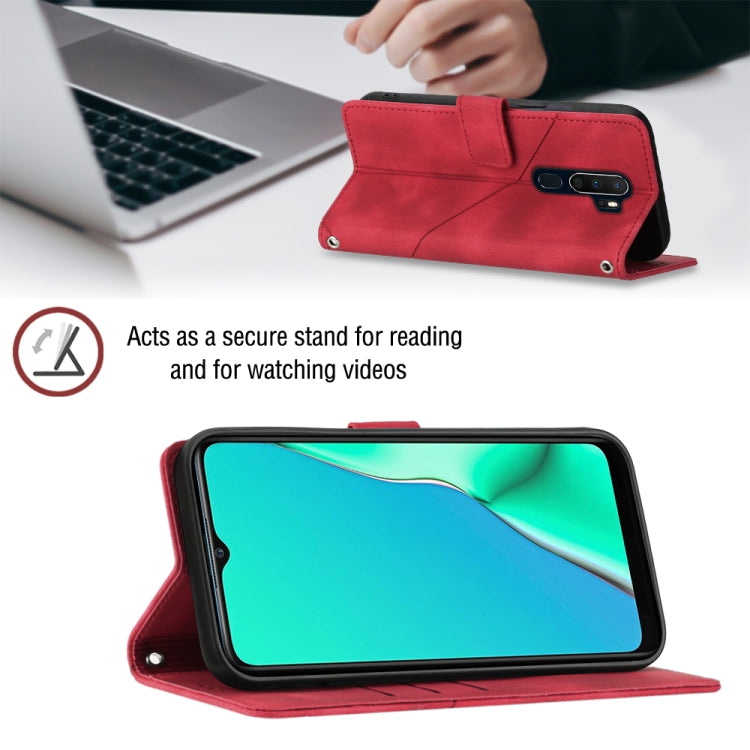 For OPPO A9 2020 / A5 2020 / A11X Skin-feel Embossed Leather Phone Case