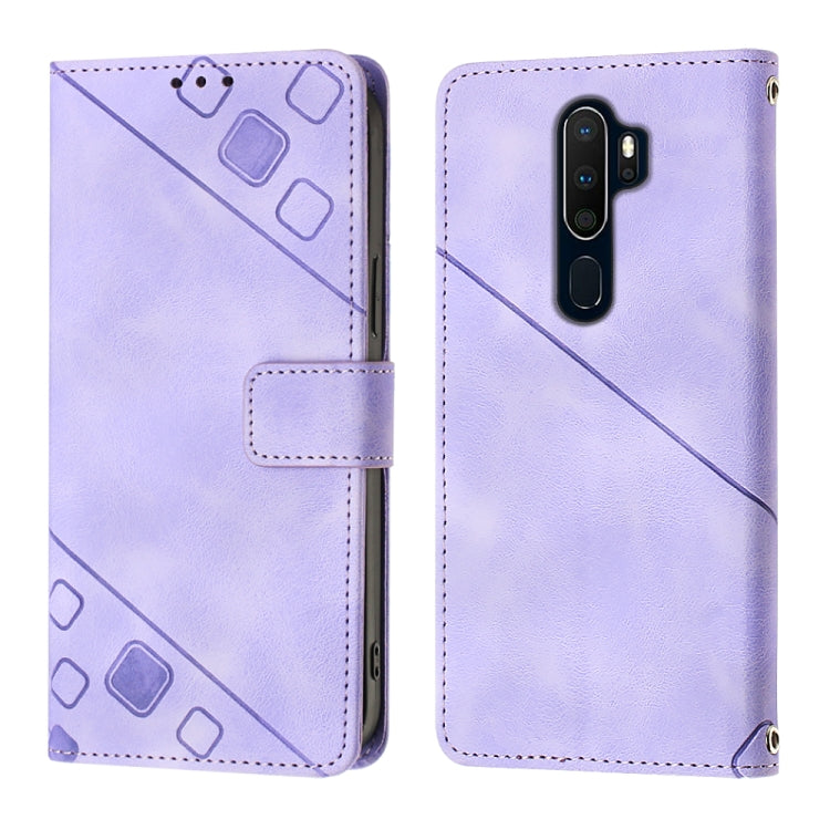 For OPPO A9 2020 / A5 2020 / A11X Skin-feel Embossed Leather Phone Case