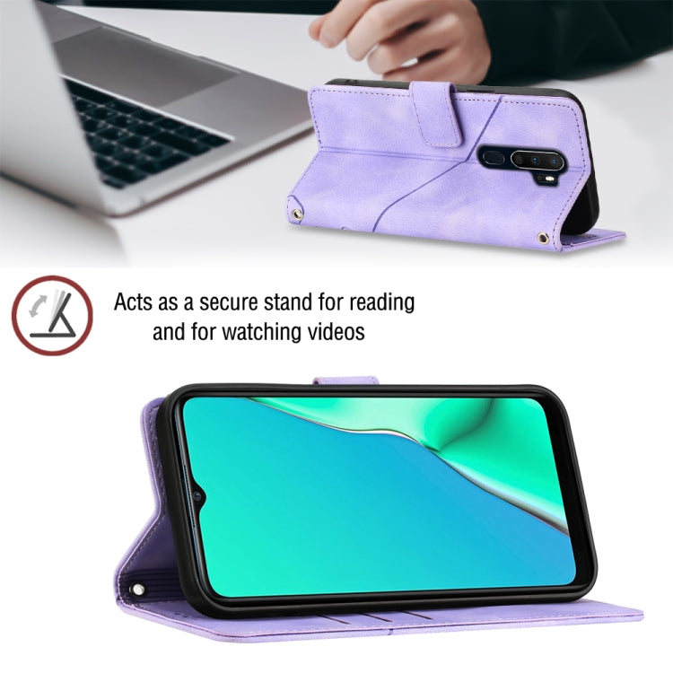 For OPPO A9 2020 / A5 2020 / A11X Skin-feel Embossed Leather Phone Case