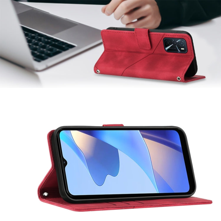 For OPPO A16 / A54S Skin-feel Embossed Leather Phone Case