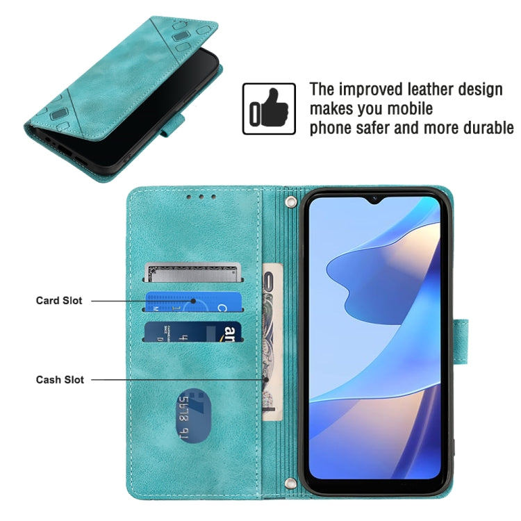 For OPPO A16 / A54S Skin-feel Embossed Leather Phone Case