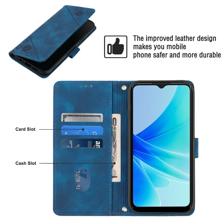 For OPPO A57E 5G Skin-feel Embossed Leather Phone Case