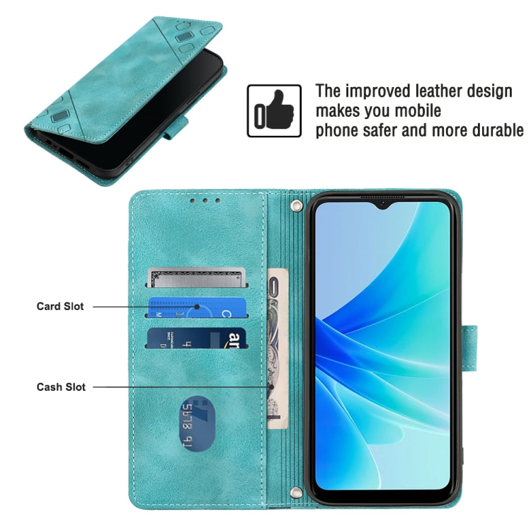 For OPPO A57E 5G Skin-feel Embossed Leather Phone Case