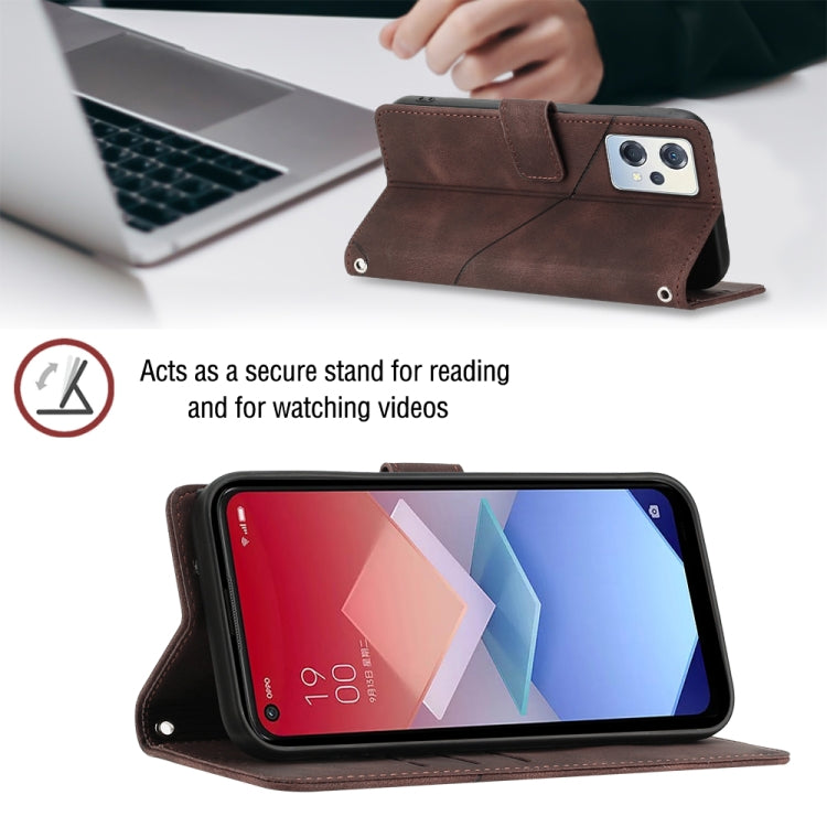 For OPPO K10X / Realme 9 Pro Skin-feel Embossed Leather Phone Case