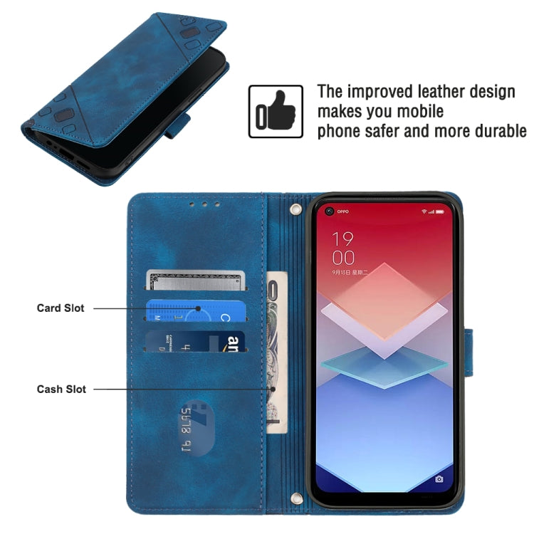 For OPPO K10X / Realme 9 Pro Skin-feel Embossed Leather Phone Case