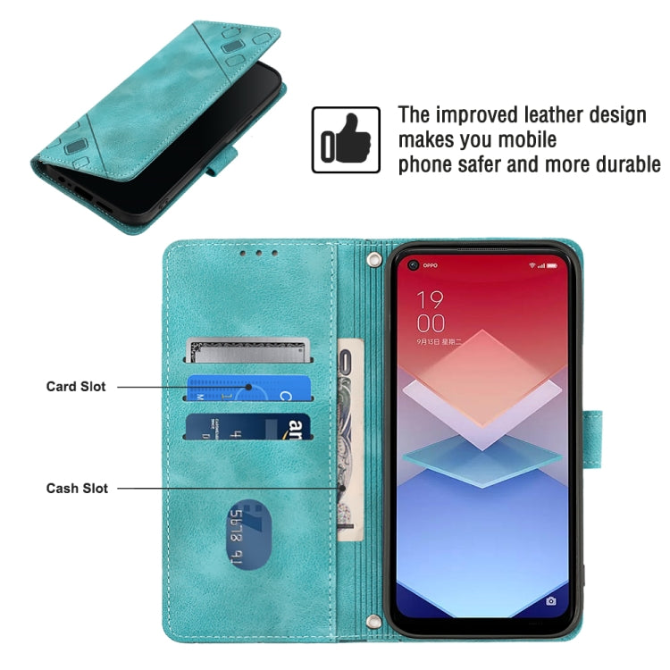 For OPPO K10X / Realme 9 Pro Skin-feel Embossed Leather Phone Case