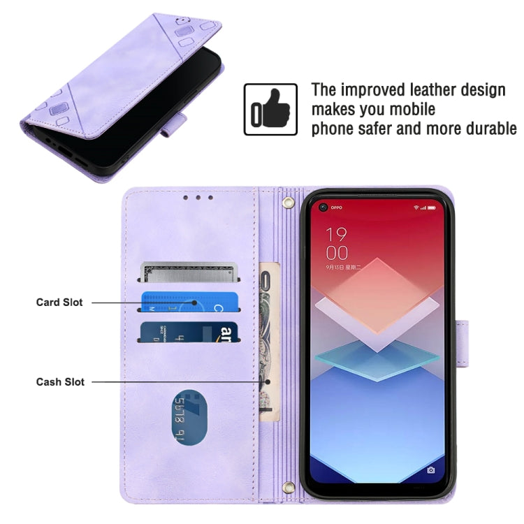 For OPPO K10X / Realme 9 Pro Skin-feel Embossed Leather Phone Case