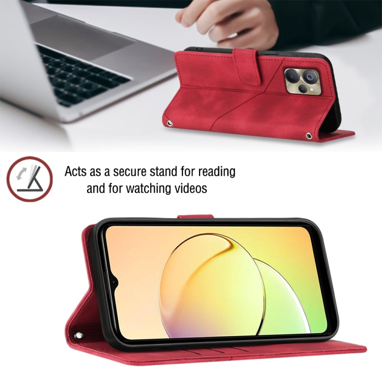 For Realme 10 Skin-feel Embossed Leather Phone Case