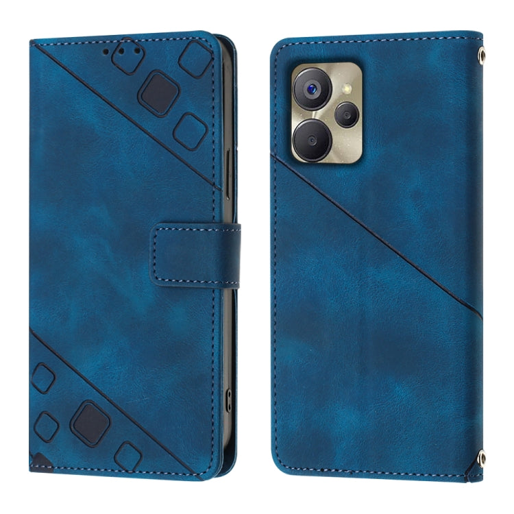 For Realme 10 Skin-feel Embossed Leather Phone Case