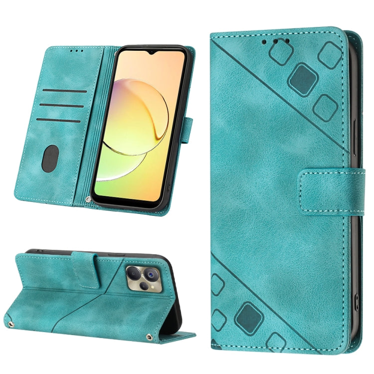 For Realme 10 Skin-feel Embossed Leather Phone Case