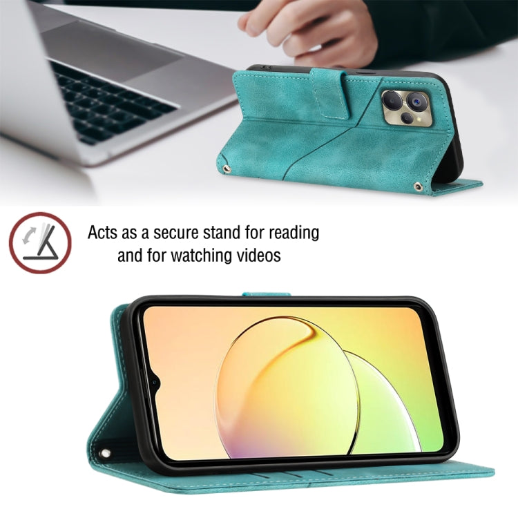 For Realme 10 Skin-feel Embossed Leather Phone Case