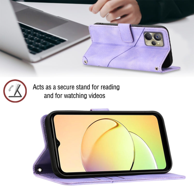 For Realme 10 Skin-feel Embossed Leather Phone Case