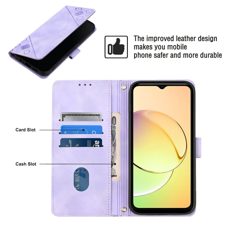 For Realme 10 Skin-feel Embossed Leather Phone Case