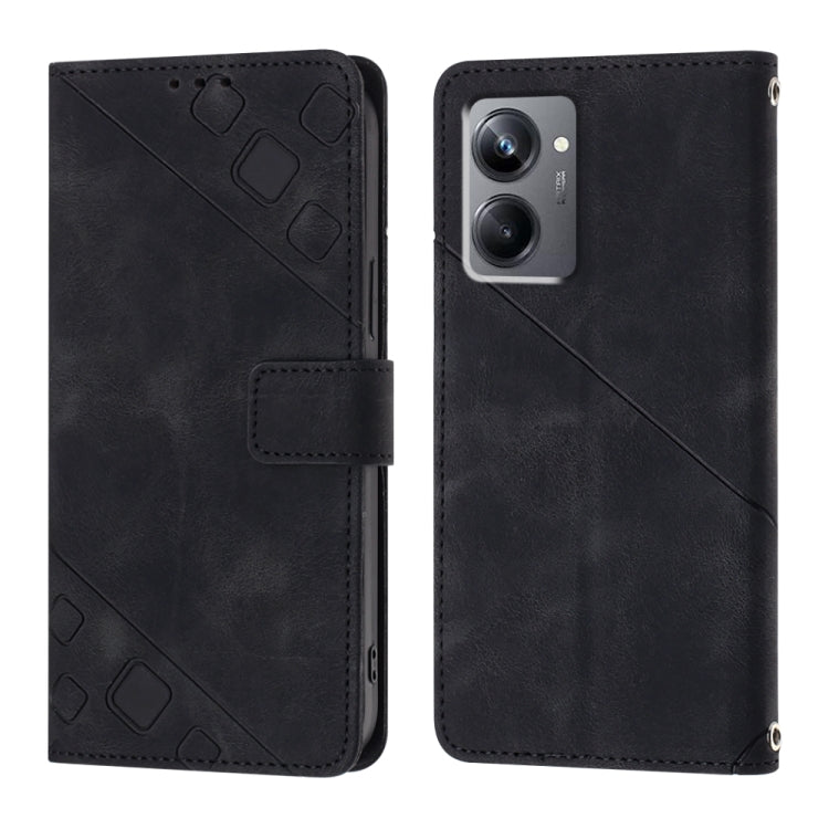 For Realme 10 Pro Skin-feel Embossed Leather Phone Case