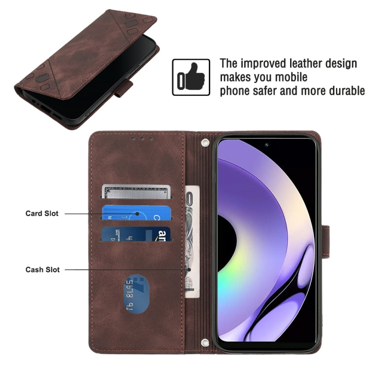 For Realme 10 Pro Skin-feel Embossed Leather Phone Case