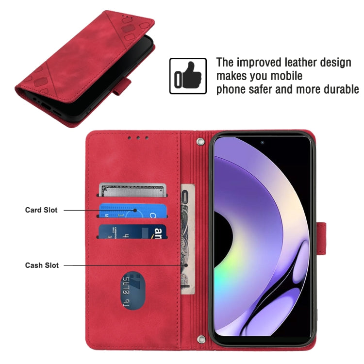 For Realme 10 Pro Skin-feel Embossed Leather Phone Case