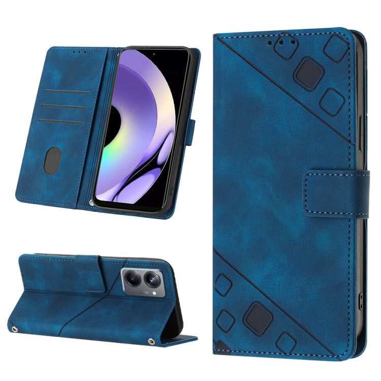For Realme 10 Pro Skin-feel Embossed Leather Phone Case